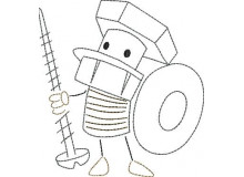 Stickserie - Ritter Schraube Doodle 8